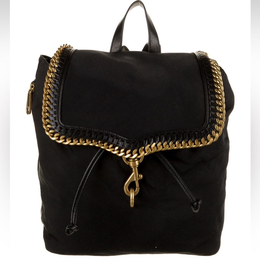 NWT Rebecca Minkoff Woven Chain Backpack (Black)